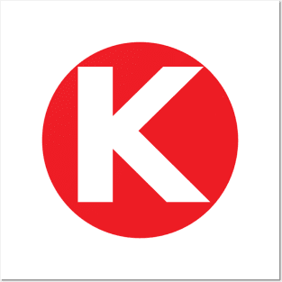 Letter K Big Red Dot Letters & Numbers Posters and Art